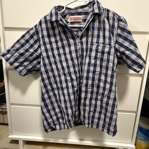 Navy Checkered Men's Shirt